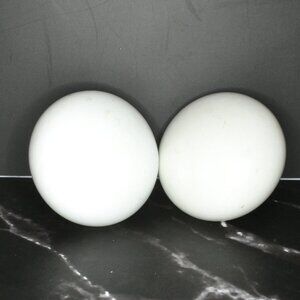 Pair Of White Porcelain Vintage Door Knobs Room Decor Retro Theme